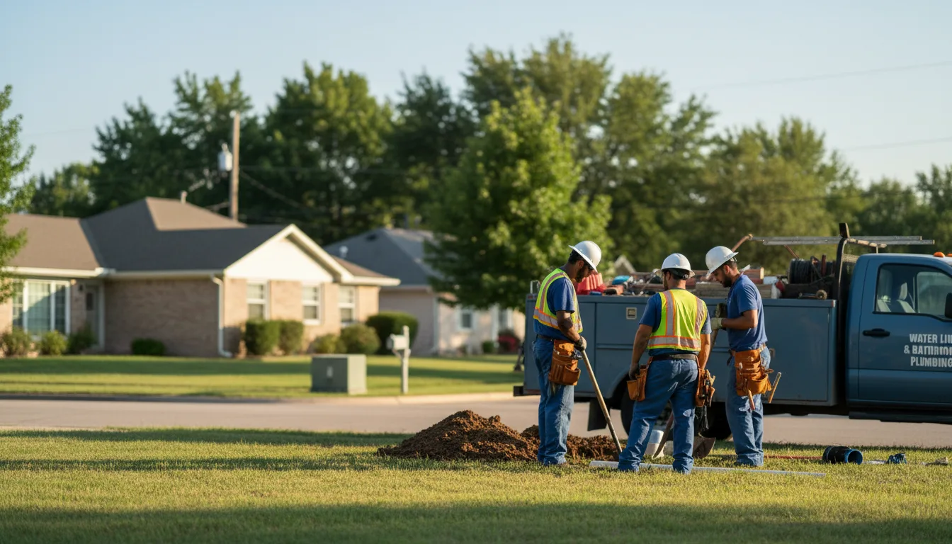 Residential water line and bathroom plumbing service in Alpena, AR